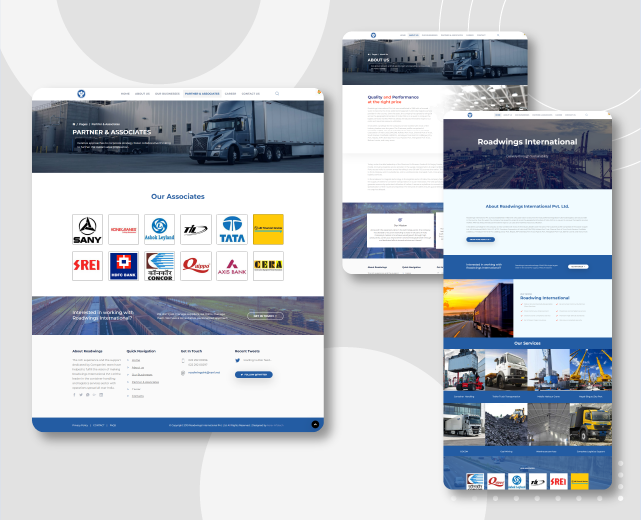 Roadwings Website Redesign - HTML 5 Pages